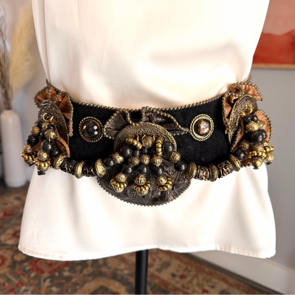 Leatherock Black and Gold Embellished Belt main image 9